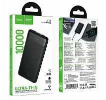 Внешний аккумулятор HOCO J153 10000mAh 2.0A 2USB/Type-C/MicroUSB черный (1/64)