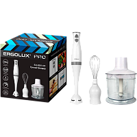 Блендерный набор Ergolux ELX-BS01-C31 500W 2 скорости (блендер, миксер, чоппер) белый (1/8)