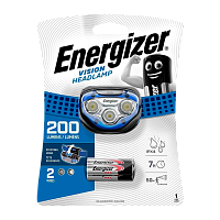 Фонарь налобный Energizer Vision Headlight 1LED от батареек 2 режима синий