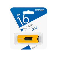 Флеш-накопитель Smartbuy Stream 16GB USB2.0 пластик желтый