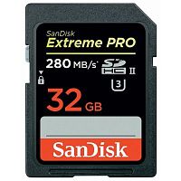 Карта памяти microSD SanDisk Extreme Pro 32GB Class10 UHS-II (U3) 280 МБ/сек без адаптера