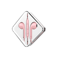 Наушники вставные HOCO M55 с микр. розовый (1/31/310)