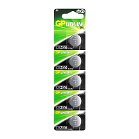 Батарейка GP CR2016 BL5 Lithium 3V (5/100/2000)