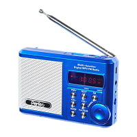 Радиоприемник Perfeo SV922 SOUND RANGER 3W пластик microSD USB/Jack3.5 синий