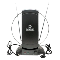 ТВ-Антенна комнатная Вектор AR-031 активная с питанием с усилителем DVB-T/T2 (1/10)
