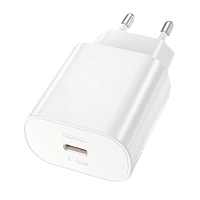 Сетевое З/У HOCO N22 Type-C 3.0A 25W PD3.0 с кабелем Type-C-Type-C 60W белый (1/12/120) 