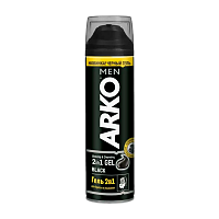 Гель для бритья и умывания Arko Black 2в1 200мл (1/24)
