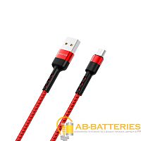 Кабель Borofone BX34 USB (m)-microUSB (m) 1.0м 2.4A нейлон красный (1/360)