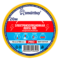 Изолента Smartbuy PRO 15мм*20м ПВХ морозостойкая желтый 