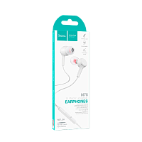 Наушники внутриканальные HOCO M78 с микр. белый (1/31/310)