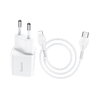 Сетевое З/У HOCO N10 Type-C 20W PD3.0 белый (1/12/120)