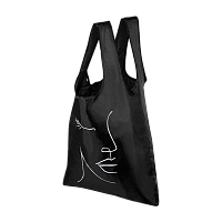 Сумка складная Рыжий кот "Силуэт" 38х55см черный (1/20/1000)