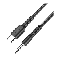 Кабель AUX HOCO UPA17 Jack 3.5mm (m)-Type-C (m) 1м TPE черный (1/37/370) 