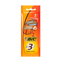 Бритва BIC "БИК 3 Sensitive" 3 лезвия пластиковая ручка 2шт. (1/20)