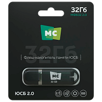 Флеш-накопитель MORE CHOICE МФБ32 2.0 32GB USB2.0 пластик черный 