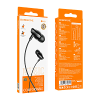 Наушники внутриканальные Borofone BM61 с микр. черный (1/30/420)