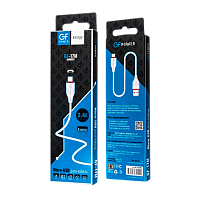 Кабель GFPower 17M USB (m)-microUSB (m) 1м 2.4A ПВХ белый (1/648)