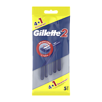 Бритва одноразовая Gillette 2 лезвия 4+1шт. (1/24)