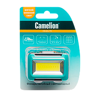 Фонарь налобный Camelion LED5386 1W COB от батареек 3хАА 3 режима черный (1/10/60)