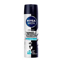 Дезодорант мужской Nivea черное и белое Fresh спрей 150мл (1/12)