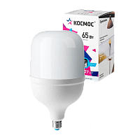 Лампа светодиодная Космос HW E27/E40 65W 6500К 174-265V цилиндр матовая (1/20)