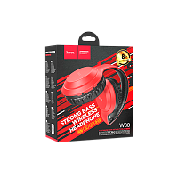 Наушники полноразмерные HOCO W30 bluetooth 5.0 с микр. microSD красный (1/30)