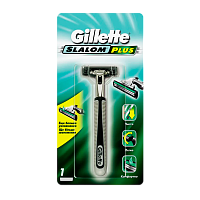 Бритва Gillette "Slalom Plus (Vector+)" 2 лезвия 1 кассета ENG (1/6) 