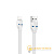 Кабель HOCO U14 USB (m)-Lightning (m) 1.2м 2.4A TPE белый (1/50/300)