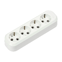 Колодка Smartbuy 4р.С/З белый