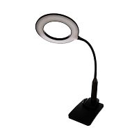 Светильник настольный Camelion KD-814 7W 230V 1LED на основании сенс. 4 ур.ярк. черный (1/6)