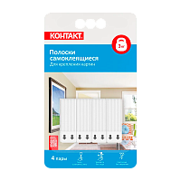 Полоски самоклеящиеся Контакт 3кг для крепления картин, 4 пары