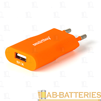 Сетевое З/У Smartbuy SATELLITE 1USB 1.0A оранжевый (1/60) 