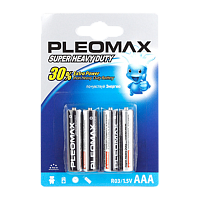 Батарейка Pleomax Super R03 AAA BL4 Heavy Duty 1.5V (4/40/960/38400)