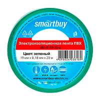 Изолента Smartbuy 19мм*20м ПВХ зеленый 