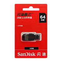 Флеш-накопитель SanDisk Cruzer Blade CZ50 64GB USB2.0 пластик CN (Китай) черный (1/50) 