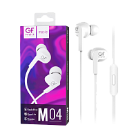Наушники внутриканальные GFPower M04 с микр. белый (1/200)