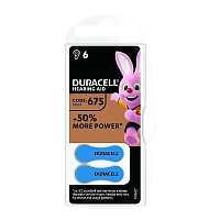 Батарейка Duracell ACTIVAIR ZA675 BL6 Zinc Air 1.45V (6/60/600)