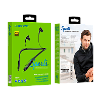 Наушники внутриканальные Borofone BE45 bluetooth 5.0 с микр. спорт. черный (1/80)