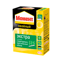 Клей Момент ЭКСТРА обойный 250г для структурных и текстильных обоев (1/24)