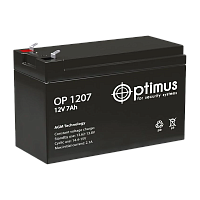Аккумулятор свинцово-кислотный Optimus OP 1207 12V 7Ah (1/5)