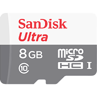 Карта памяти microSD SanDisk ULTRA Android 8GB Class10 UHS-I (U1) 48 МБ/сек с адаптером