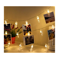 Гирлянда Космос "Прищепки" 20LED 2.2м лампочки нить белый (1/48)