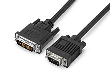 Кабель GoPower DVI-I (m)-VGA (m) 1м черный Premium Zip-Lock c подвесом (1/200)