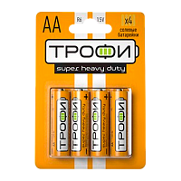 Батарейка Трофи Super R6 AA BL4 Heavy Duty 1.5V (4/40/720/25920)