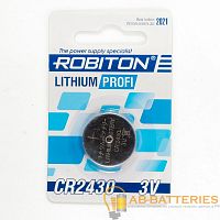 Батарейка Robiton PROFI CR2430 BL1 Lithium 3V (1/40/1800) 