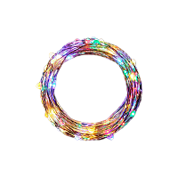 Гирлянда Космос "Разноцветные нити" 100LED 10.0м уличная медная проволока 8 режимов ассорти (1/24)