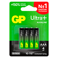 Батарейка GP ULTRA PLUS G-tech LR03 AAA BL4 Alkaline 1.5V (4/40/320)