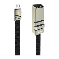 Кабель Remax RC-081M Weave USB (m)-microUSB (m) 1м 2.1A черный