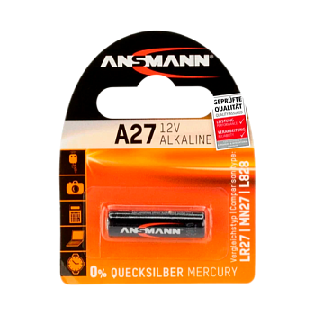 Батарейка Ansmann LR27/A27/MN27 BL1 Alkaline 12V (1/10/480) 