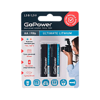 Батарейка GoPower FR6 AA BL2 Литиевая 1.5V (2/20/200) 